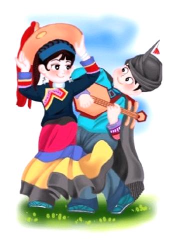 56个民族服饰图片大全，56个民族服装图片（五十六个民族精美人物服饰造型插画）