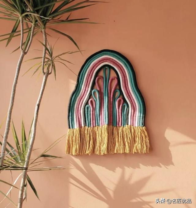 手工编织挂毯，挂毯编织教程（做一款彩虹挂毯）