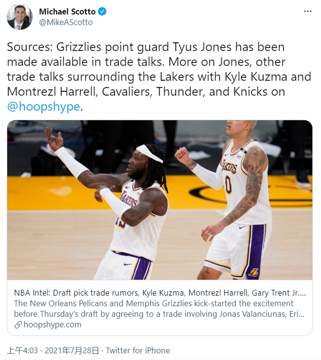 湖人教练组三位助教离队，哈姆表示将重组（库兹马身价大跌）