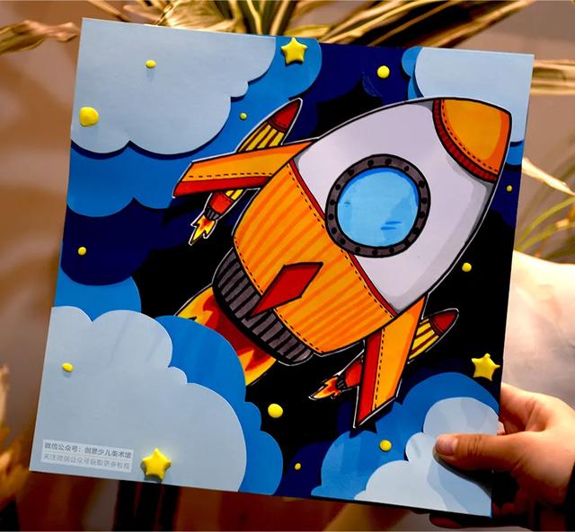 嫦娥奔月简笔画，嫦娥奔月简笔画简单又漂亮（综合创意美术课程《冲出云霄》）