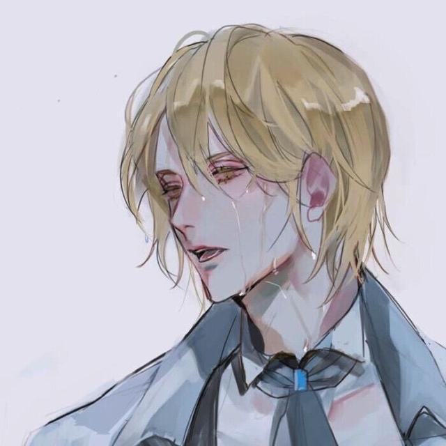 二次元男生头像，二次元丧系男头/黑白微信（有点丧的男生动漫头像）