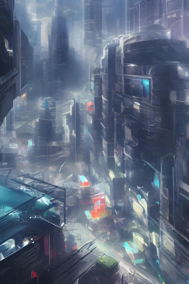 未来世界儿童画，未来世界的儿童画怎么画（看Ai绘画寻找灵感《未来广东》）