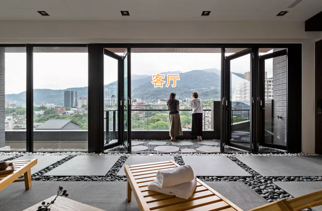 客厅地砖铺贴效果图，卫生间瓷砖花片效果图（没院子也能有室内景观）