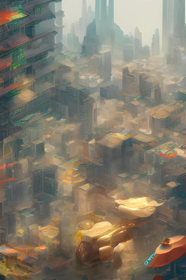 未来世界儿童画，未来世界的儿童画怎么画（看Ai绘画寻找灵感《未来广东》）