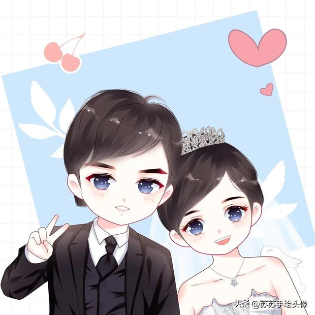 情侣头像 只期待后来的你能快乐.，情侣头像二人专用微信（甜蜜幸福的卡通情侣头像）