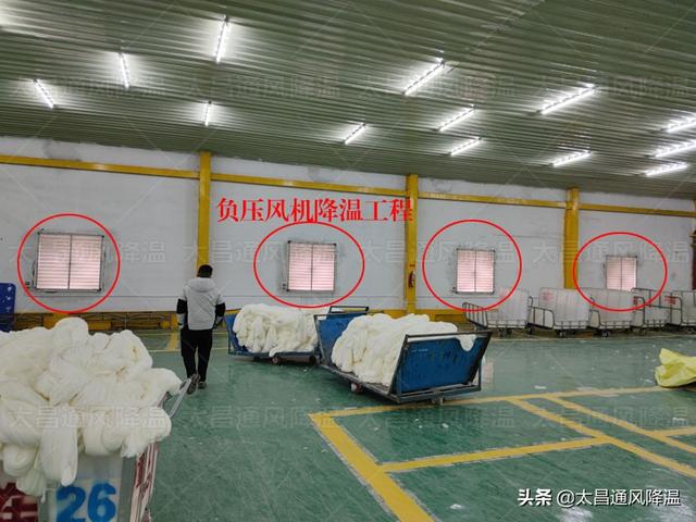 工厂如何降温，工厂如何降温最快（水帘负压风机工厂车间通风降温方案）