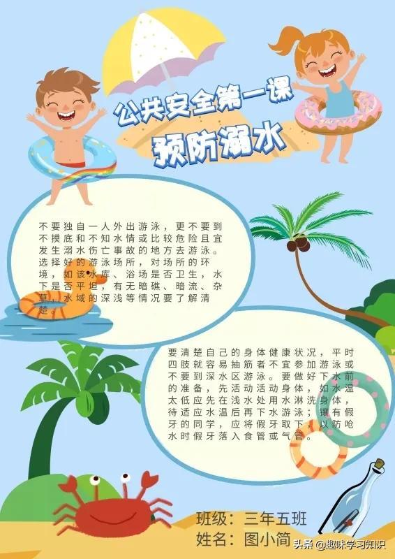 画一张最简单的防溺水手抄报，简单防溺水手抄报怎么画（防溺水安全教育小报大全）