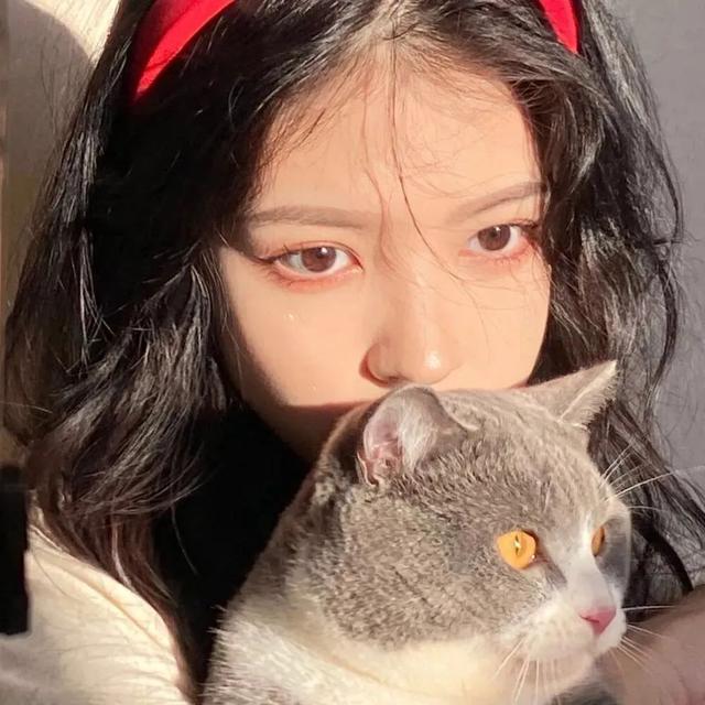 猫系女孩，微信头像，猫系女孩（女生头像：抱猫头像）