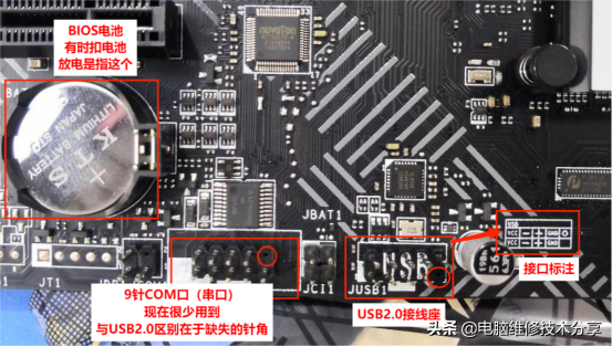 机箱电源线接法图解说明，台式电脑主板接线图解