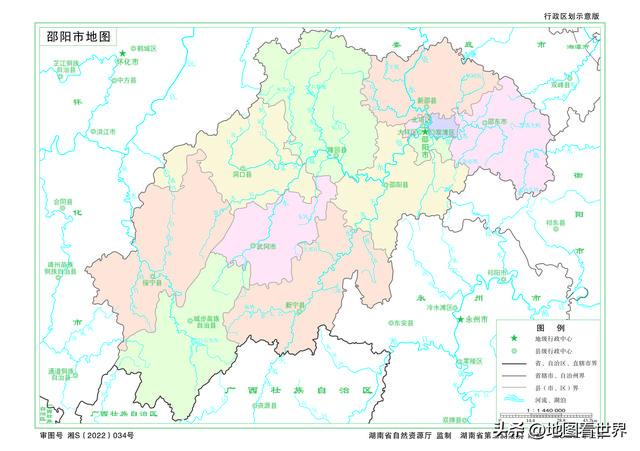 县级市是什么意思，地级市是什么意思通俗（2022年湖南省及下辖14市州标准地图政区版）