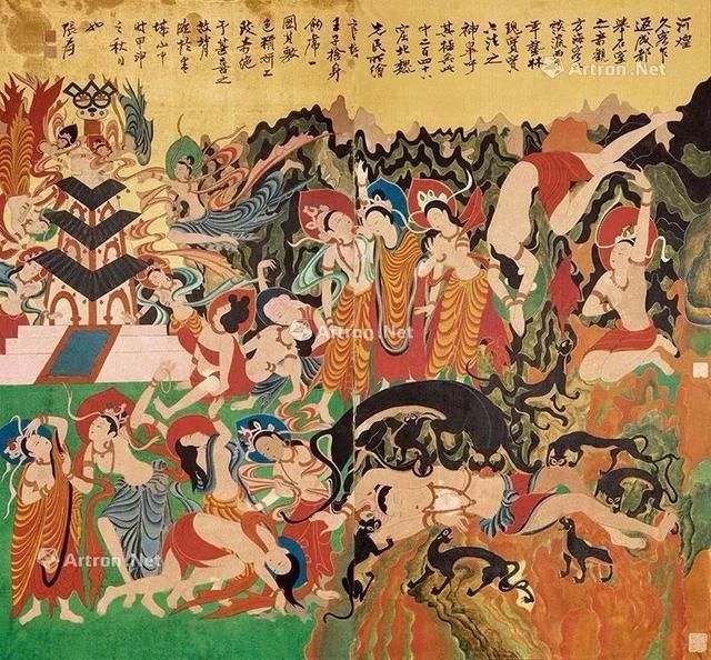 敦煌壁画图片大全，敦煌飞天壁画高清图（敦煌壁画对于中国画坛的影响）