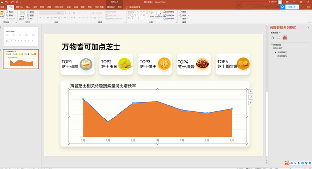 如何在PPT中插入图表，单元格怎么嵌入图片（ppt制作分享-小清新商务数据图表）