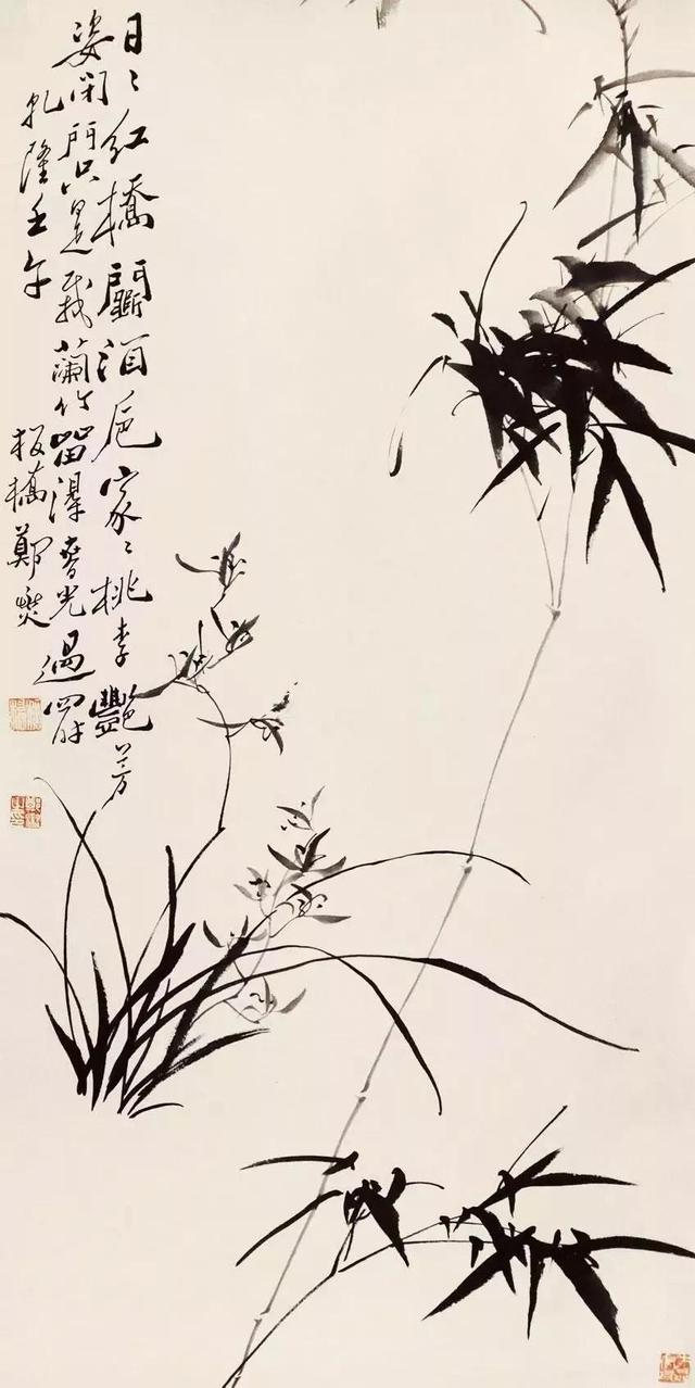 郑板桥兰竹图艺术鉴赏，扬州八怪之一郑板桥笔下兰花竹子