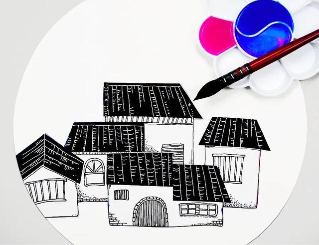 简笔画枫叶怎么画，简笔画枫叶怎么画好看（秋季特色艺术课《秋天的小村庄》）