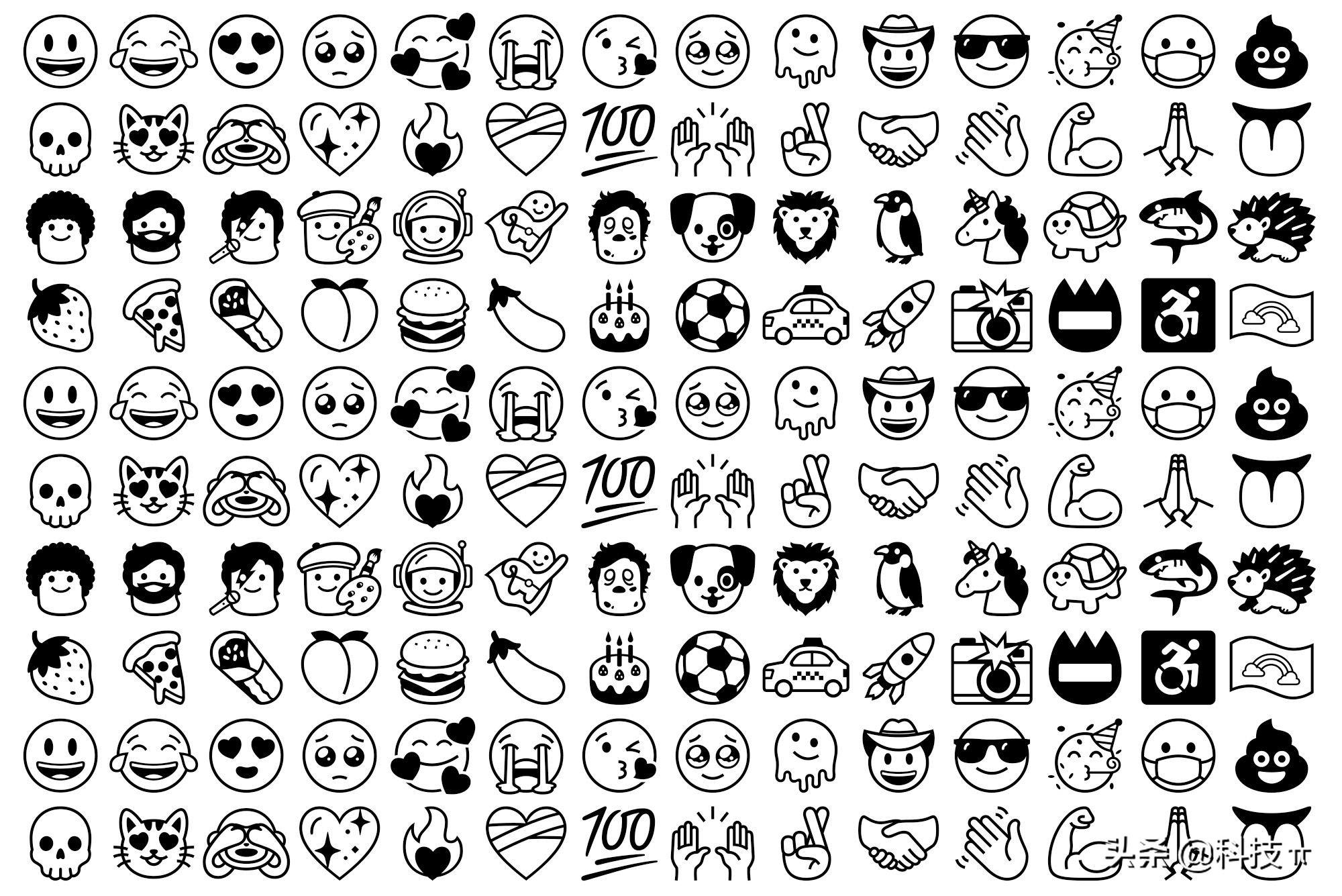 emoji表情组成的图案图片