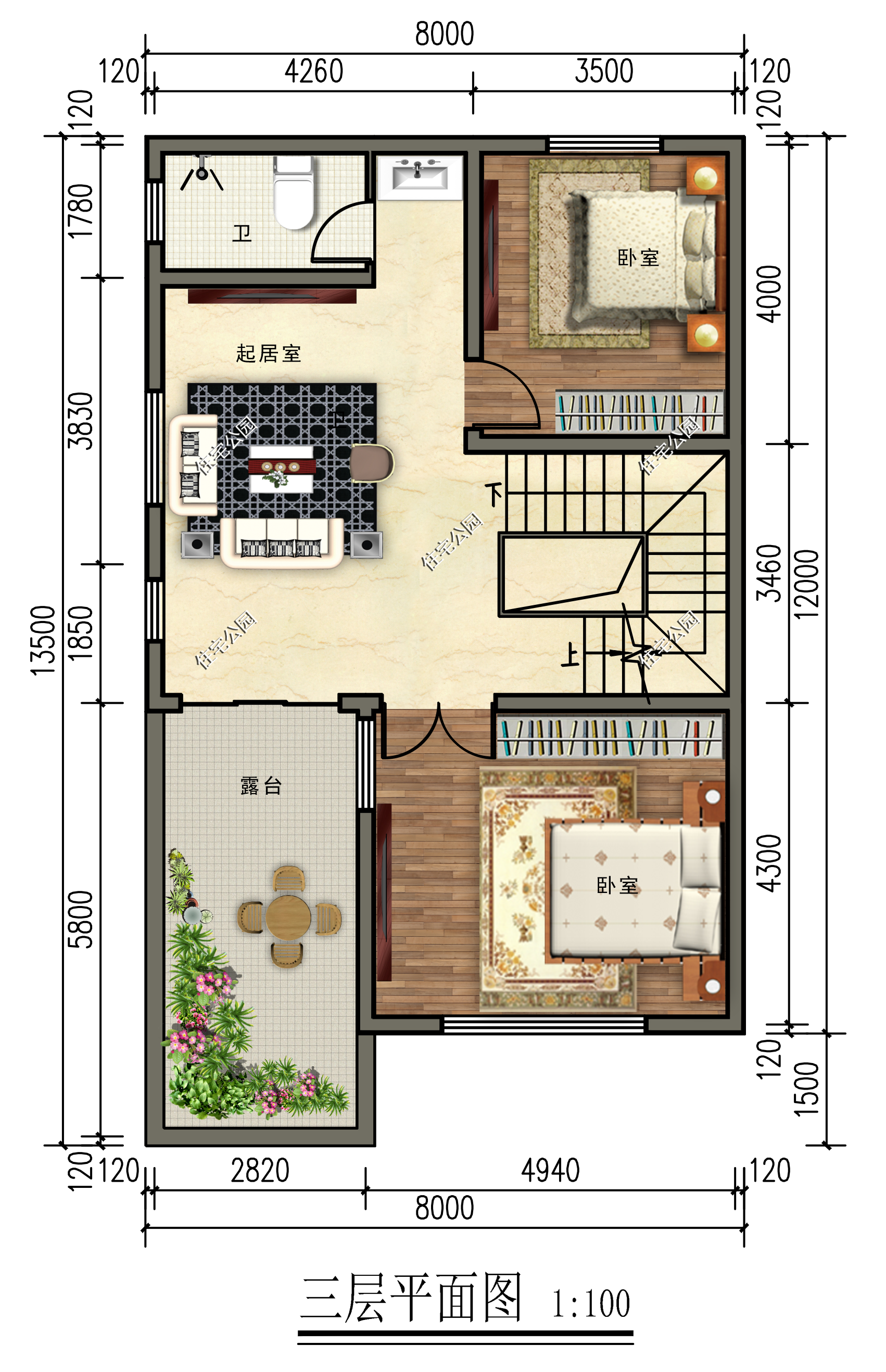 农村自建房屋设计图片大全,4套带夹层设计的农村别墅