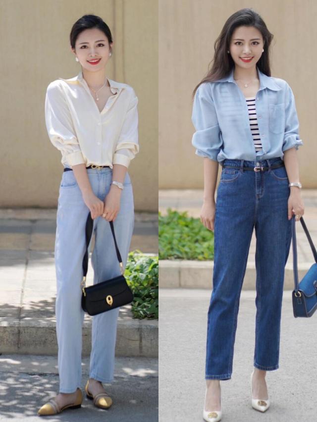 牛仔裤的款式，牛仔裤的款式有哪些（这5种搭配一套比一套洋气）