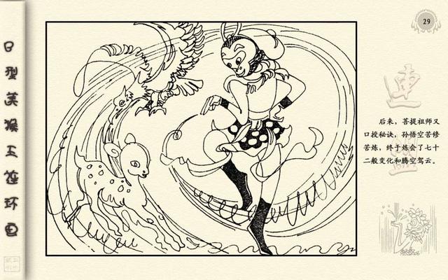 猴王出世简笔画，美猴王孙悟空的简笔画（<24册>01猴王出世）