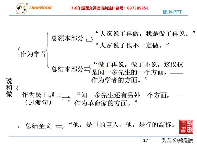 潜心贯注潜心的意思，七语下第2课《说和做》臧克家.原文