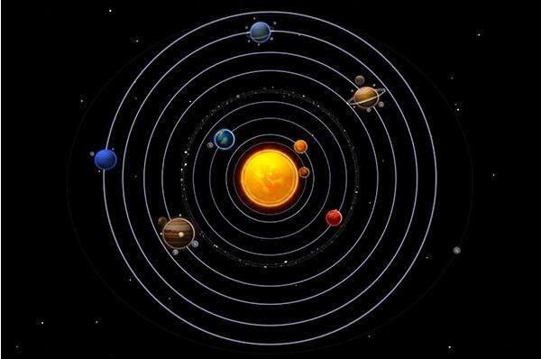 从近到远,它们依次为水星,金星,地球,火星,木星,土星,天王星和海王星