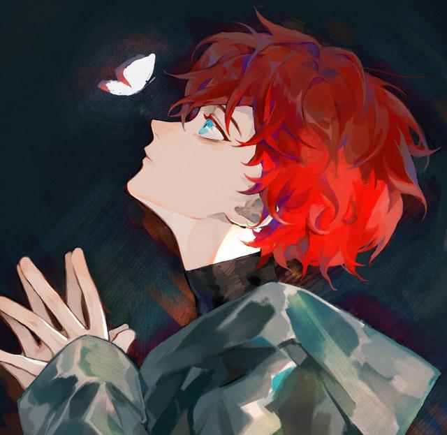 二次元男生头像，二次元丧系男头/黑白微信（有点丧的男生动漫头像）