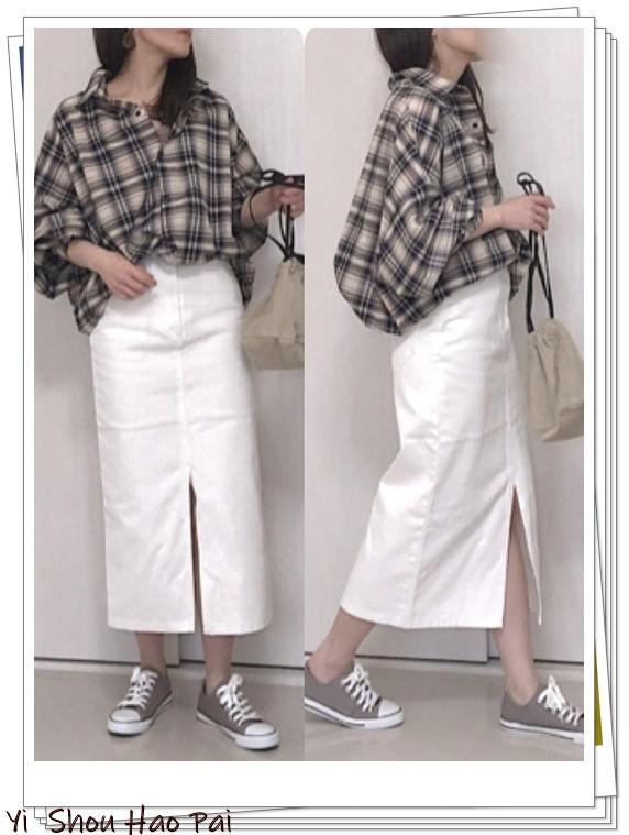 牛仔半身裙搭配什么上衣好看，牛仔半身裙搭配什么上衣好看春季（牛仔半身裙的春季搭配28例）