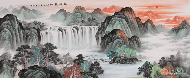 现代简约风格客厅挂画，现代简约风格客厅挂画图片（你需要一幅名家山水画）