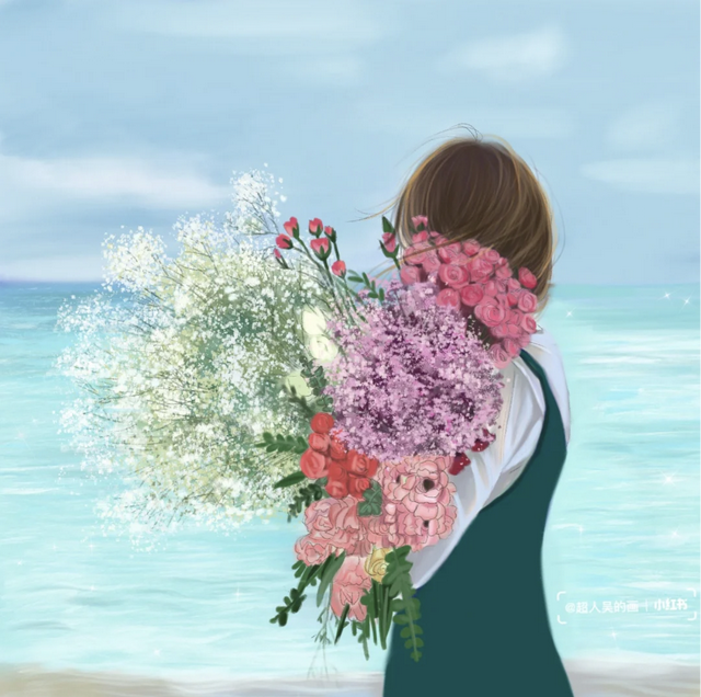 图画头像图片大全，经典绘画女生头像微信（温柔治愈女生插画头像）