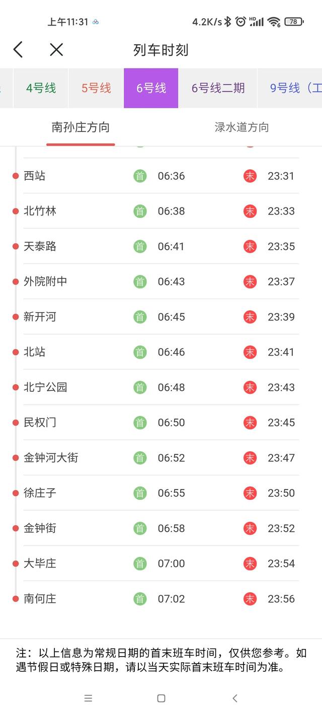 天津地铁2号线线路图，天津地铁2号线最新消息（天津地铁各线路首末班车时刻表）