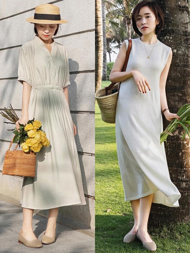 过膝裙子怎么搭配，过膝裙子怎么搭配好看（今年流行的连衣裙都是“过膝款”）