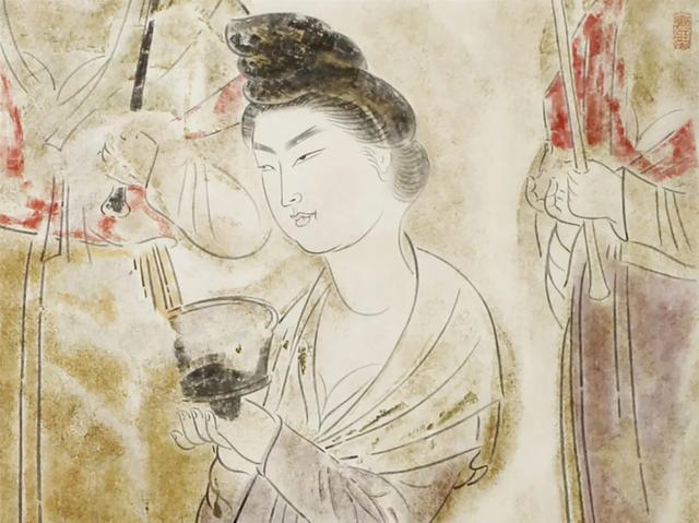 唐代墓室壁画作品，已成为国潮中顶流IP。唐代壁画临摹绘画作品收藏热