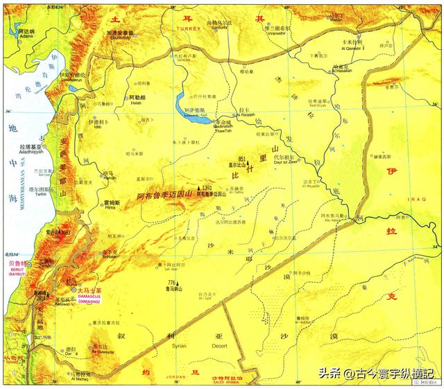 亚洲属于哪个国家，黎巴嫩是哪个国家（亚洲各国地形图）