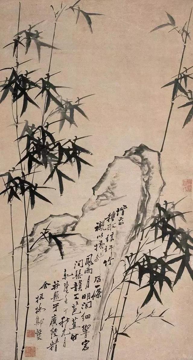 郑板桥兰竹图艺术鉴赏，扬州八怪之一郑板桥笔下兰花竹子