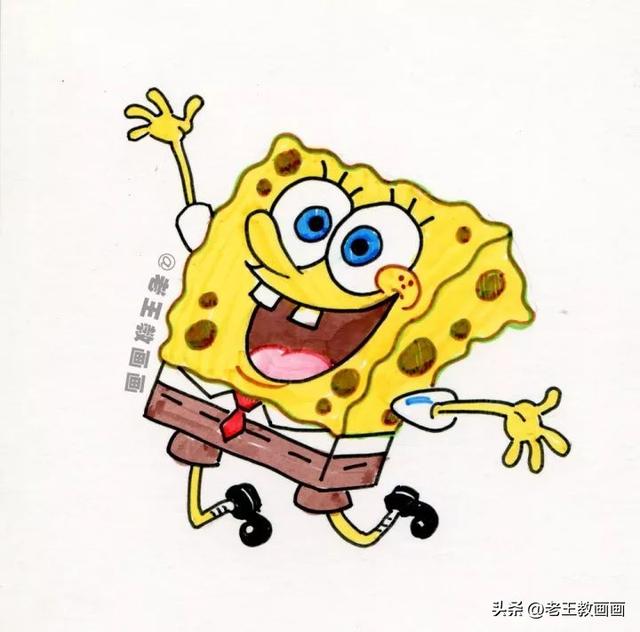 怎么画海绵宝宝，如何画出海绵宝宝（零基础自学简笔画）