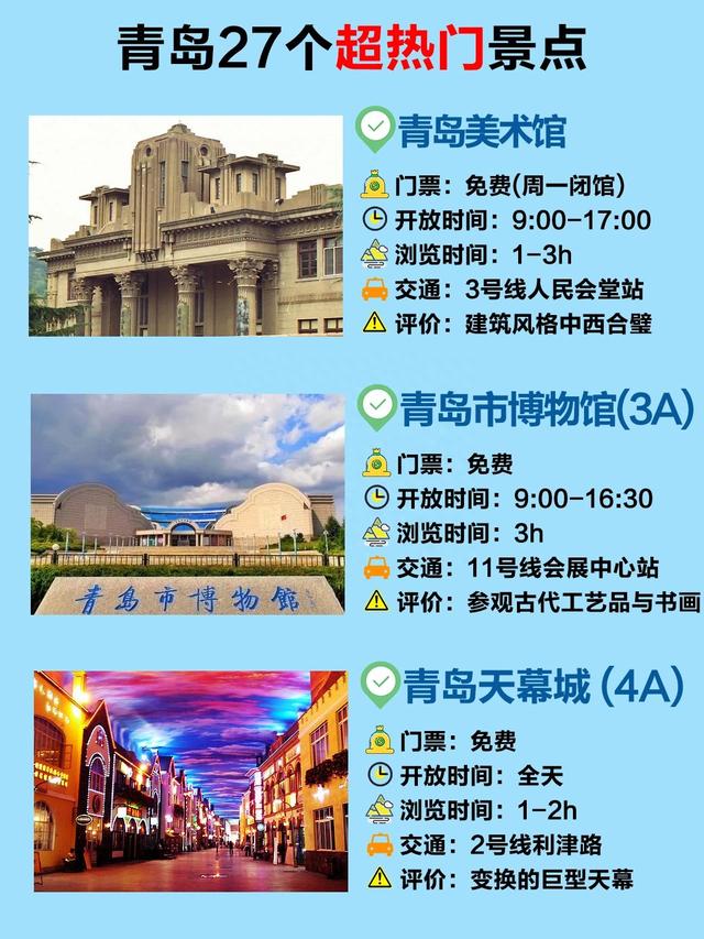 青岛旅游攻略，无死角超全景点，美食攻略~