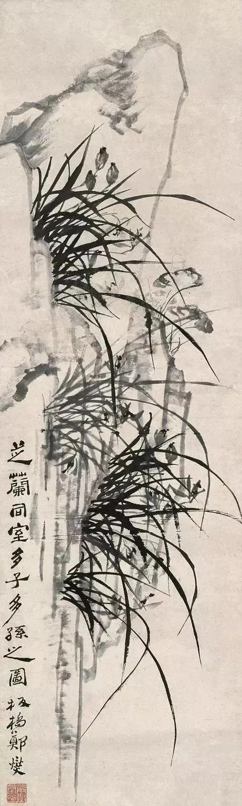 郑板桥兰竹图艺术鉴赏，扬州八怪之一郑板桥笔下兰花竹子