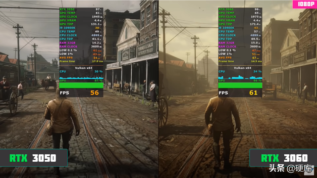 rtx3050显卡什么水平，3050和3060性能差多少