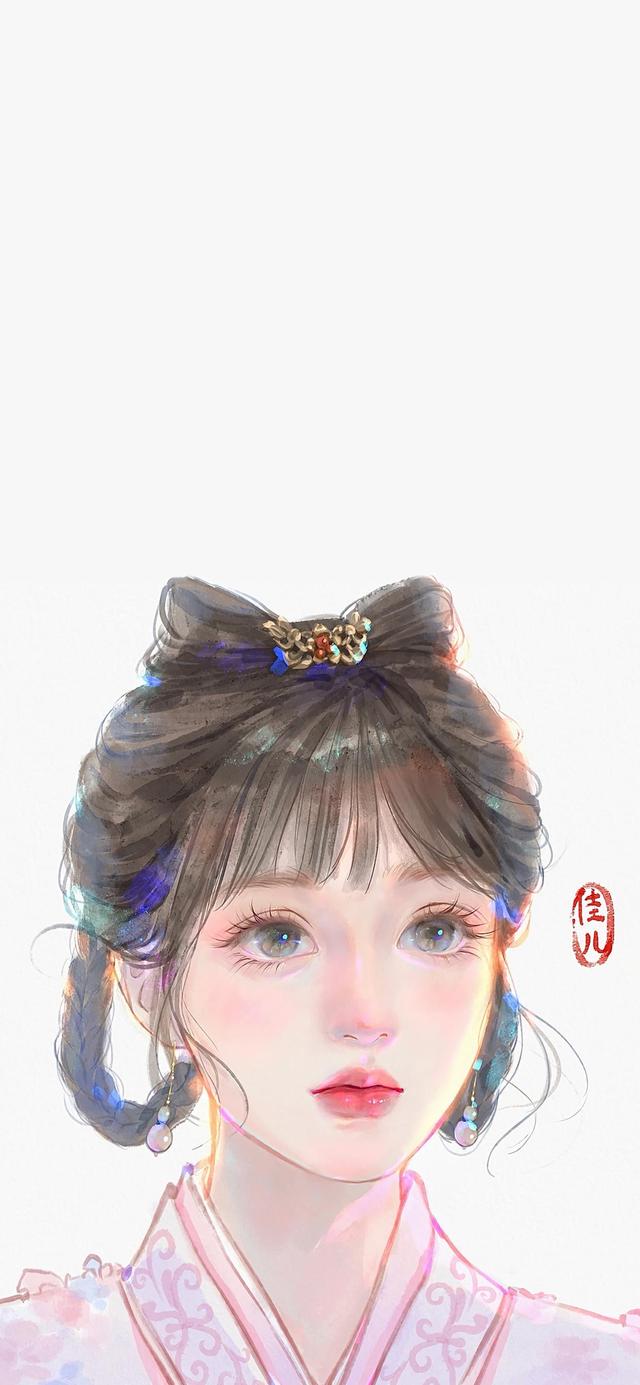 古风美女手绘插画，古风美女手绘插画图片（若有诗书藏于心）