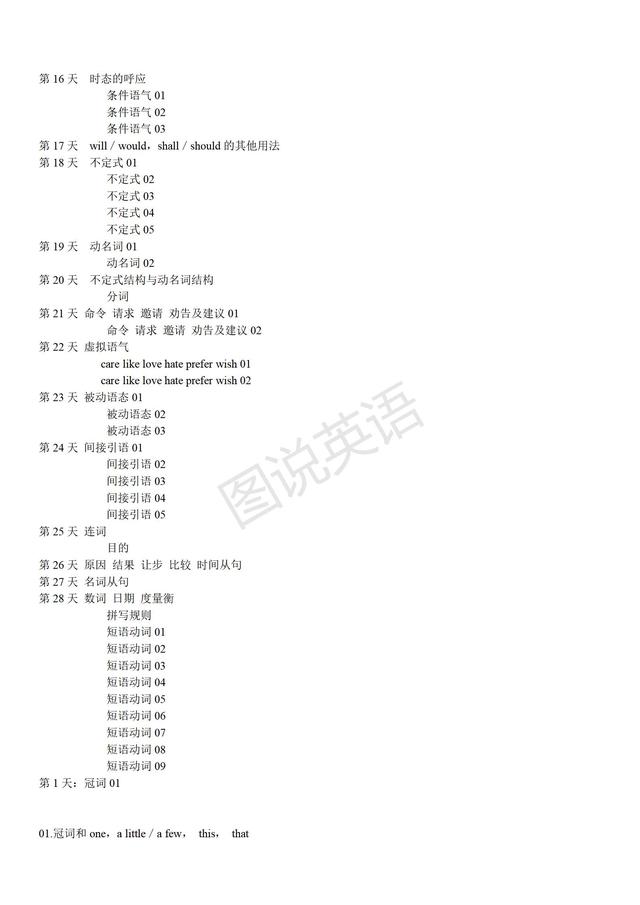 英语学习计划表，如何制定英语学习计划表（一套完整的英语语法学习计划）