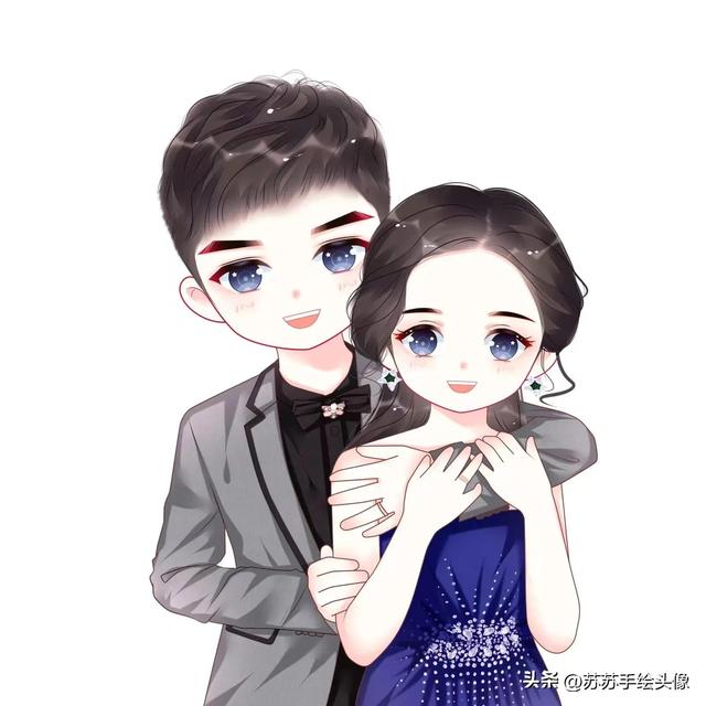 情侣头像 只期待后来的你能快乐.，情侣头像二人专用微信（甜蜜幸福的卡通情侣头像）