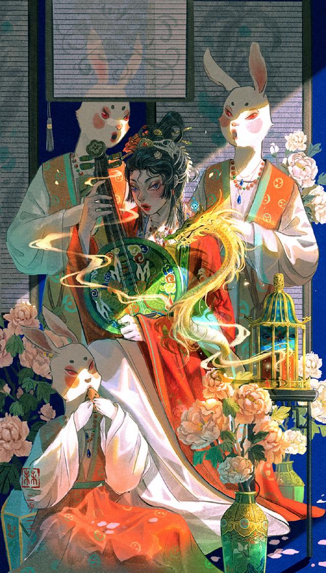 可爱绿色系治愈系插画背景图，微信头像，可爱绿色系治愈系插画背景图|可爱治愈的生活（幸得识卿桃花面）