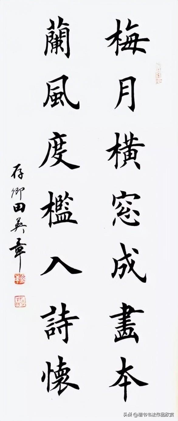 毛笔字作品有哪些，毛笔字作品欣赏图片（田英章毛笔楷书欣赏）