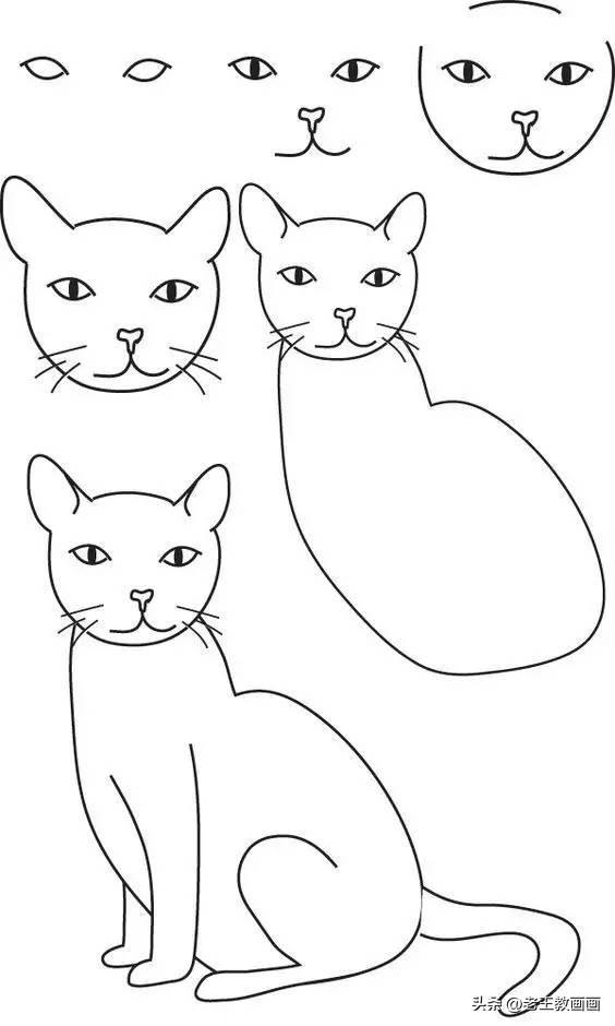 怎么画小女孩简单又漂亮，可爱的女孩怎么画（50个画猫咪的简笔画）