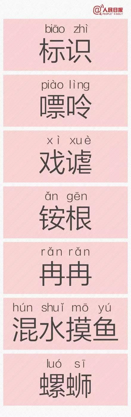 告诉我六个一般人不认识的字，很多人都不认识的字（人民日报公布一批易错字）