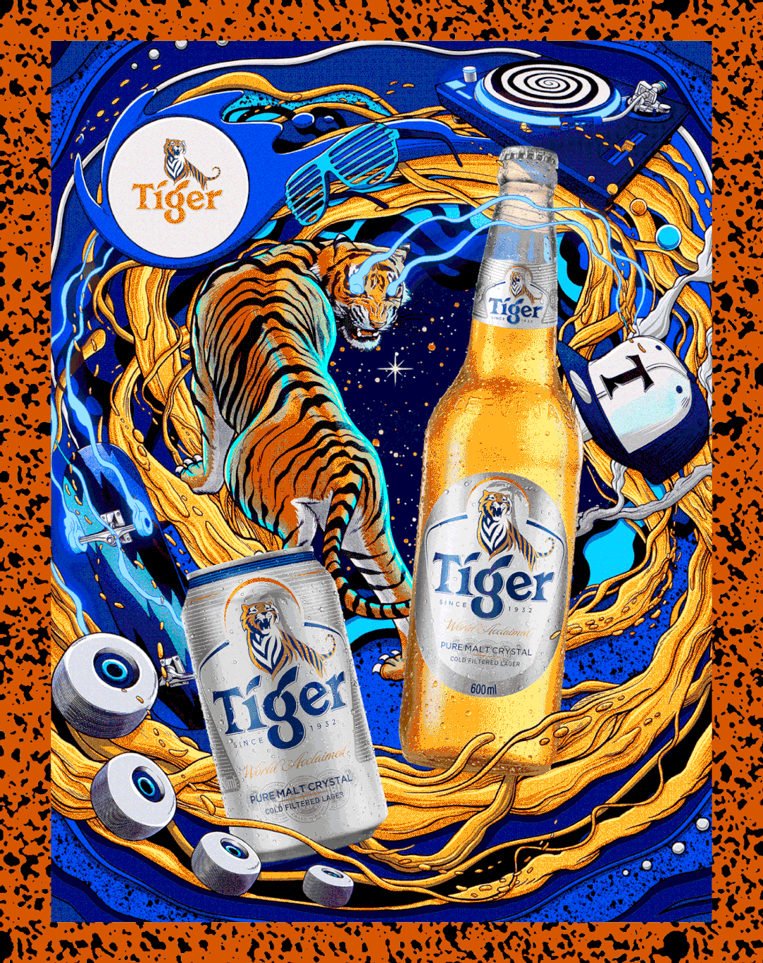 tiger啤酒，虎牌啤酒简介（啤酒海报设计）