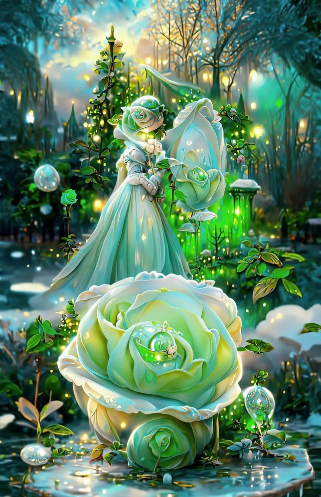 绿玫瑰花语是什么，绿玫瑰代表什么绿玫瑰花语是什么（绿色玫瑰～不老的爱情）