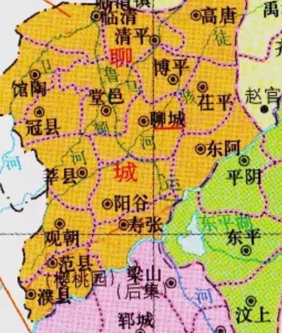 山东河南交界处，明清对峙地图（是怎样从小县变为大县的）