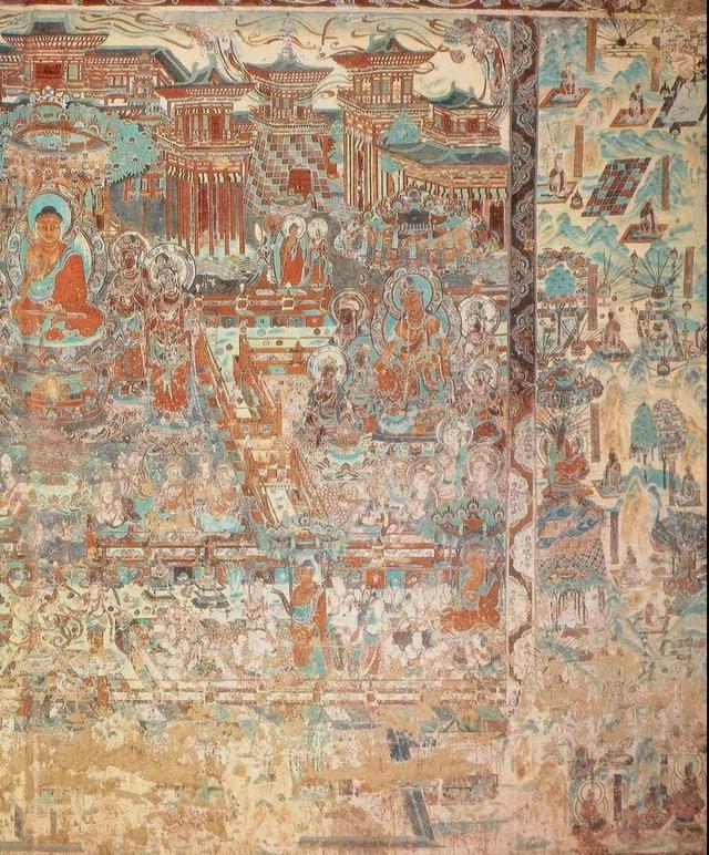 敦煌壁画图片大全，敦煌飞天壁画高清图（敦煌壁画对于中国画坛的影响）