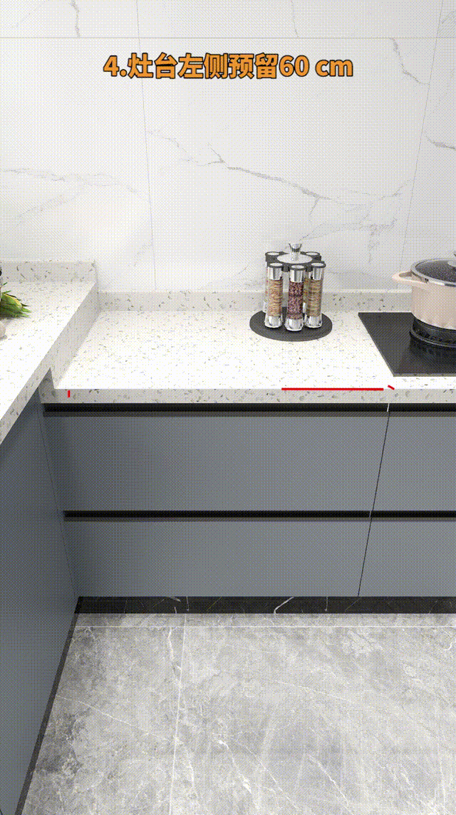 厨房吊柜尺寸常规尺寸，橱柜台面宽度尺寸规格大全（一看就秒懂的厨房装修黄金尺寸）