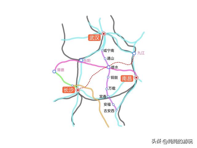 鹰潭抚州高铁规划，江西省13条规划中铁路的线路走向